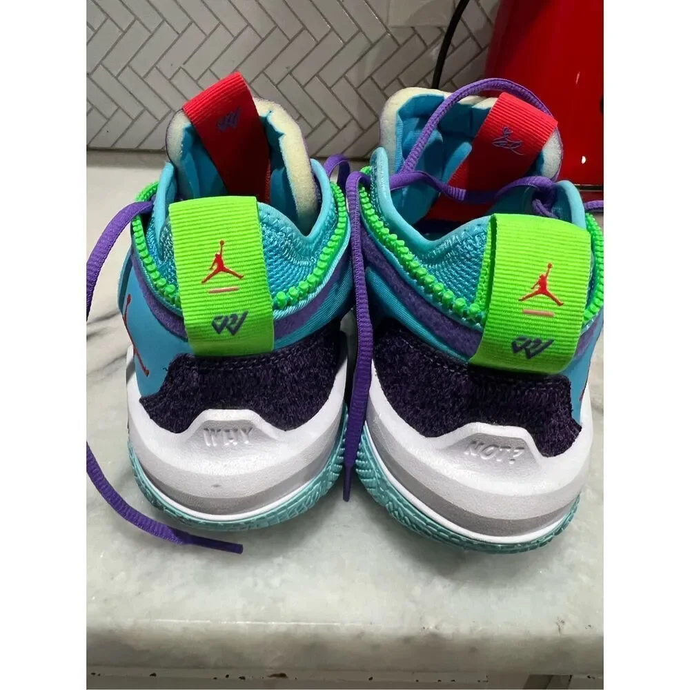 Size 9 Men's AIR Jordan Why Not .6 White/Siren Red-Baltic Blue DO7189 100